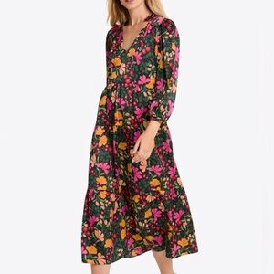 Draper James Katie Midi Dress Autumn Floral Size Large